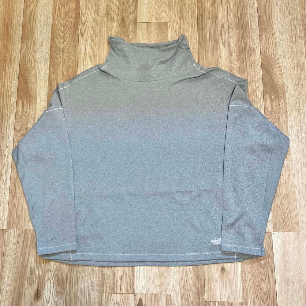 The North Face Women's XL Gray UPF 40+ Long Sleeve Mock Neck Performance